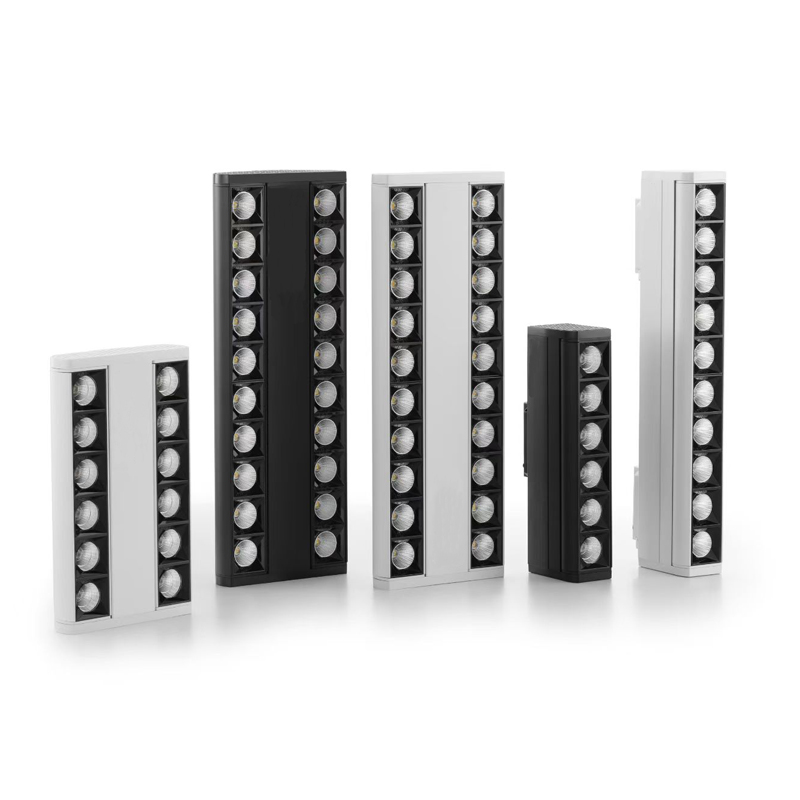 FOJOLUX retail lighting series GK-H60601 and GK-H61001, available in black and white finishes, designed for high-efficiency commercial space illumination.