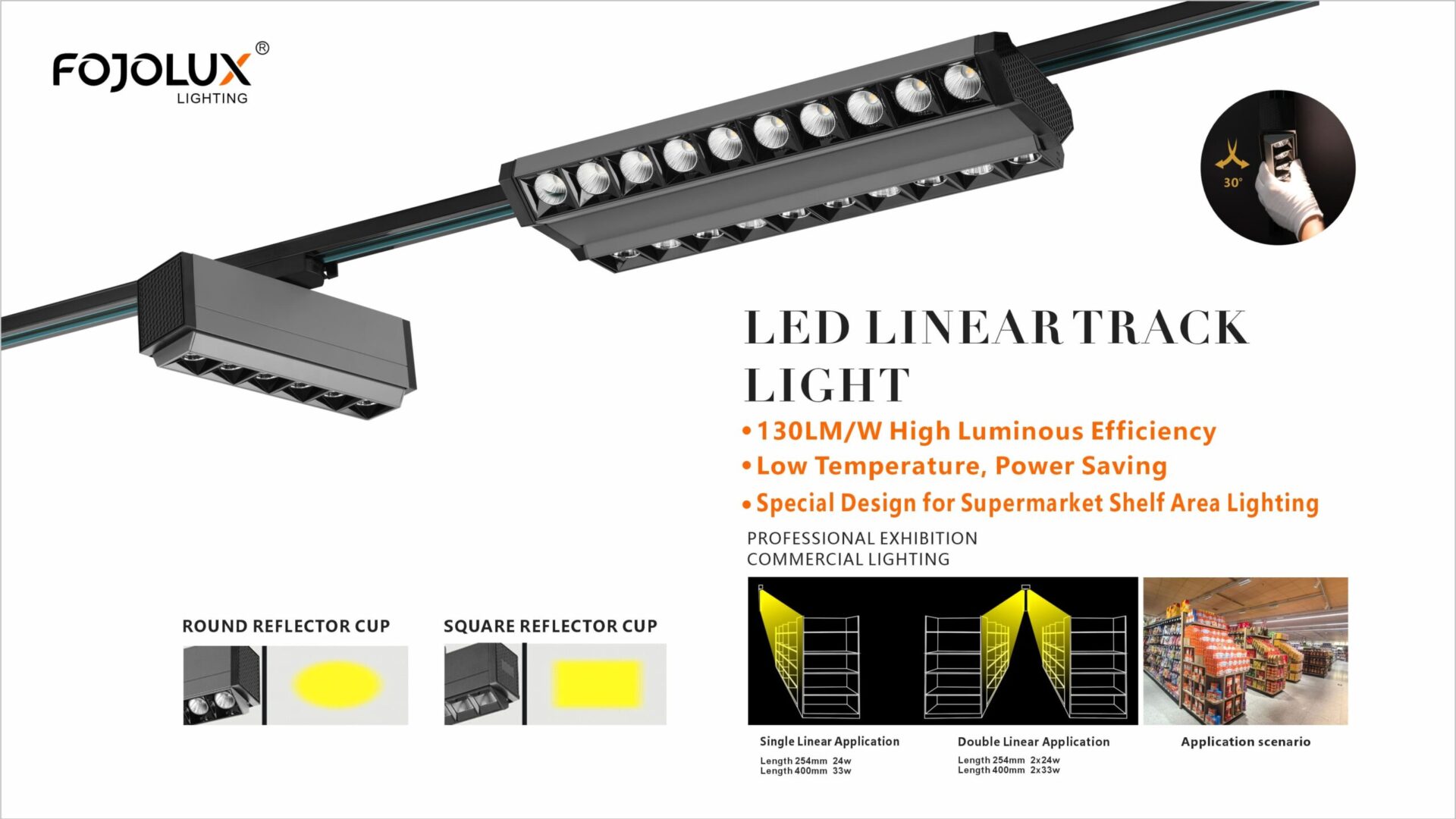led linear track light banner