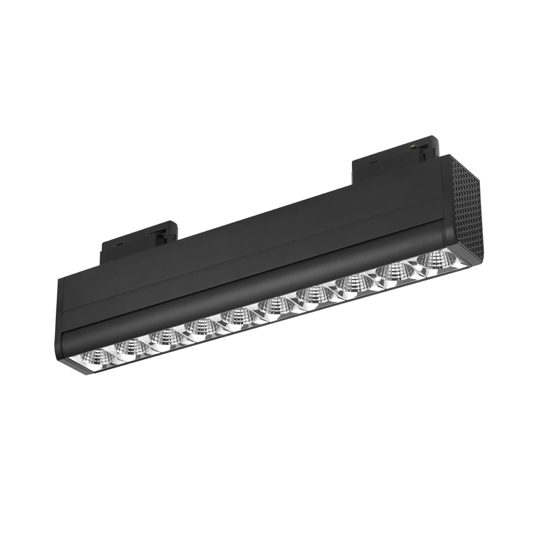 T10-1 single bias shelf light with adjustable beam angle for retail displays.