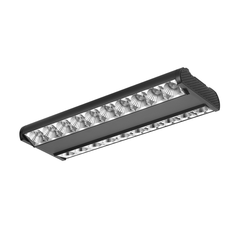 T10-2 double bias shelf light with dual-sided illumination for retail displays.