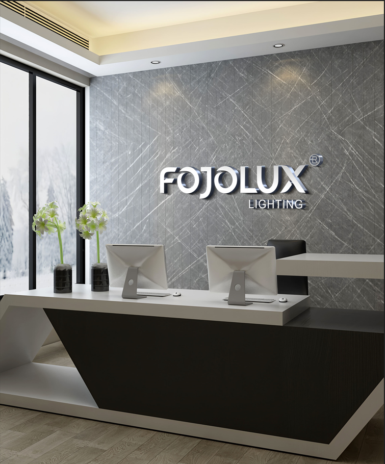 FOJOLUX Lighting company reception of FOJO Lighting Technology Co., Ltd., professional supermarket lighting manufacturer