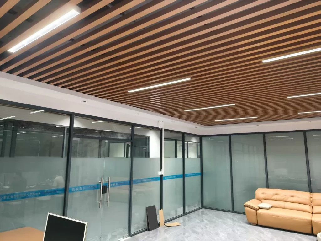 GP-62-120 linear track light installed in office ceiling providing uniform anti-glare lighting